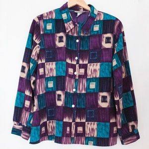 Notations | Vintage 80’s Geometric Print Blouse